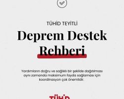 TÜHİD Teyitli Deprem Destek Rehberi...